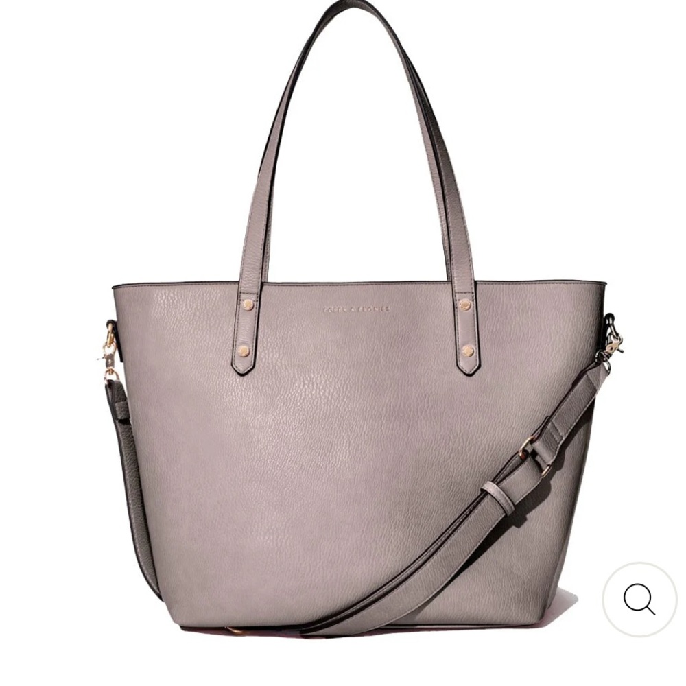 Poppy & Peonies Gray Tote Bag